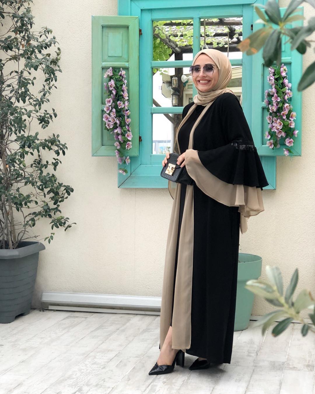 Abaya 2 Pièces en Crêpre - chic et élégante !