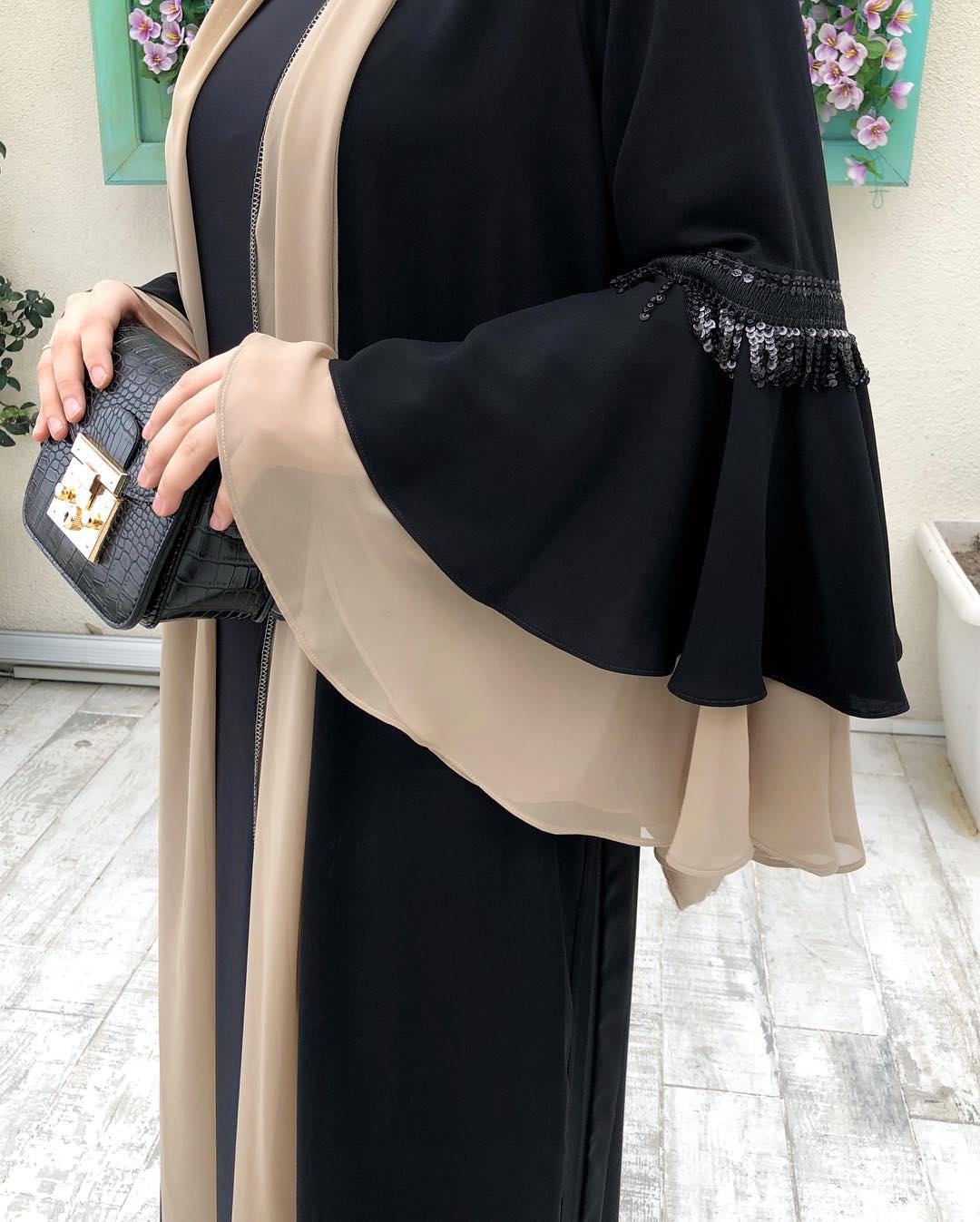 Abaya 2 Pièces en Crêpre - chic et élégante !